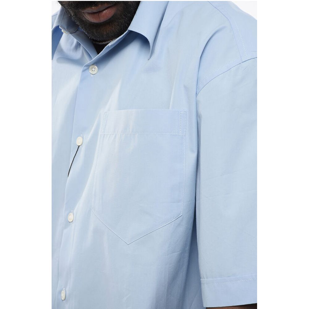 Ami Alexandre Mattiussi Spread Collar Popeline Shirt with Breast-pocket