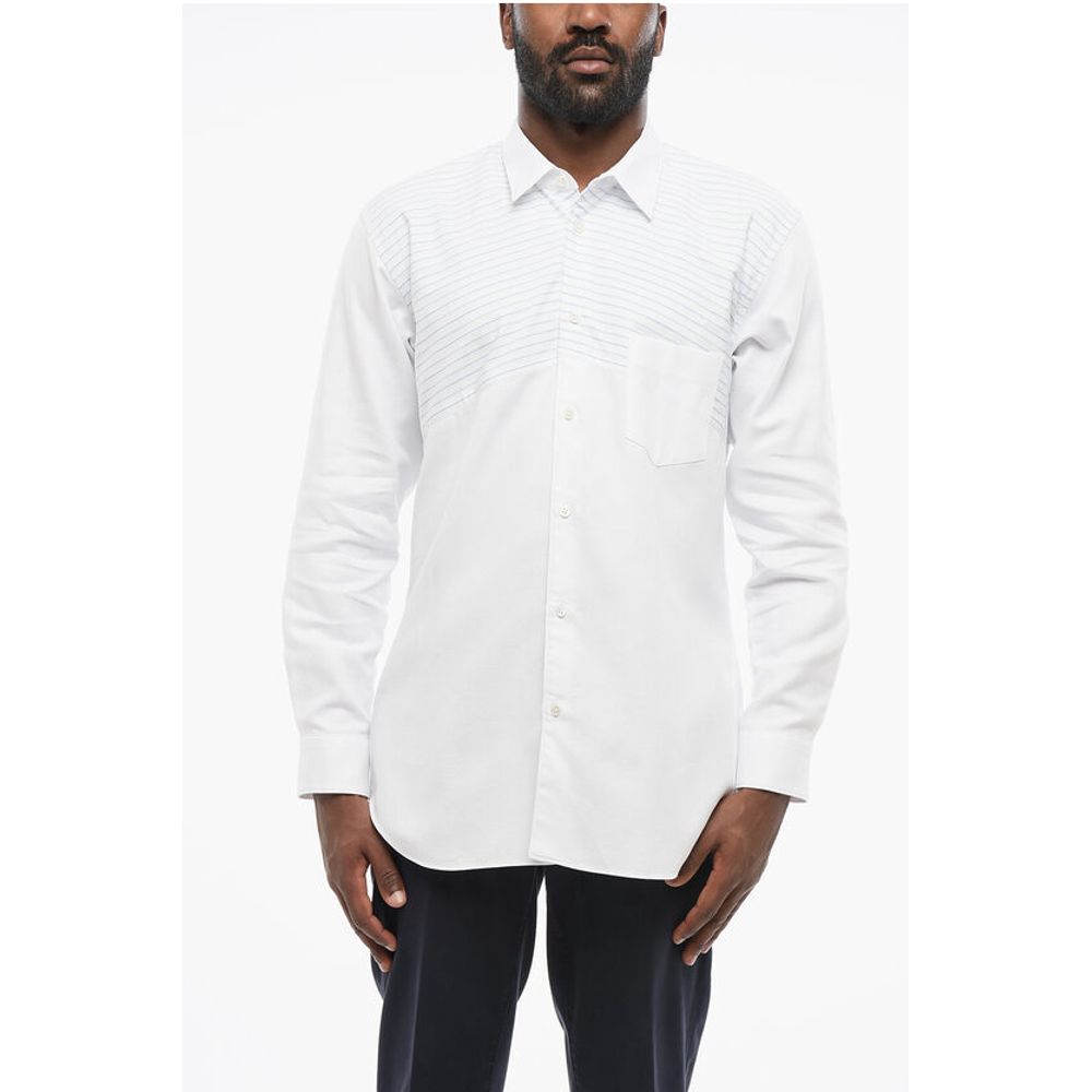 Comme Des Garçons Hairline Detailed Cotton Shirt
