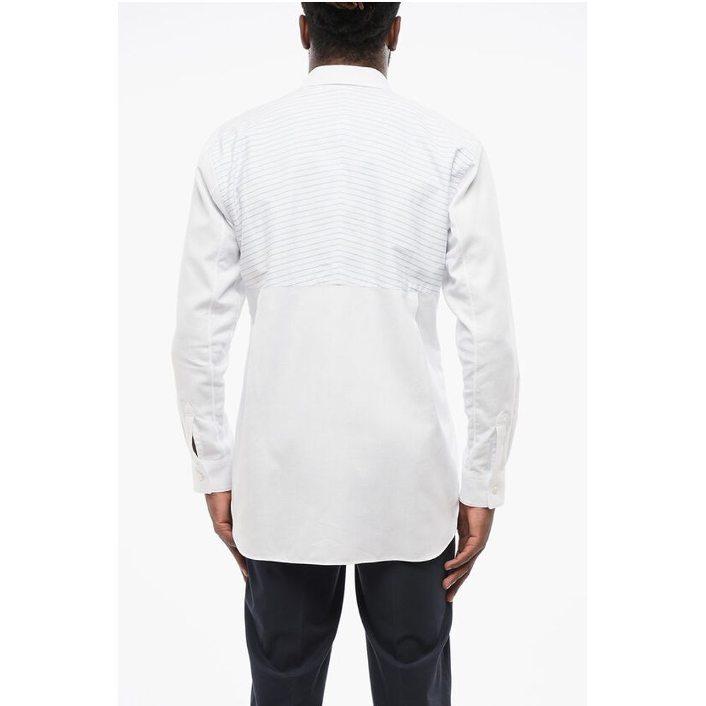 Comme Des Garçons Hairline Detailed Cotton Shirt