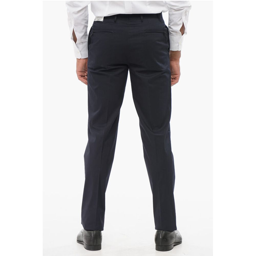Corneliani Stretch Cotton LEADER Pants with Zipped Pockets