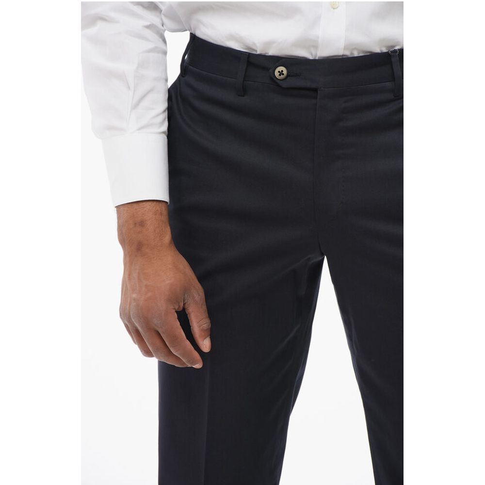 Corneliani Stretch Cotton LEADER Pants with Zipped Pockets
