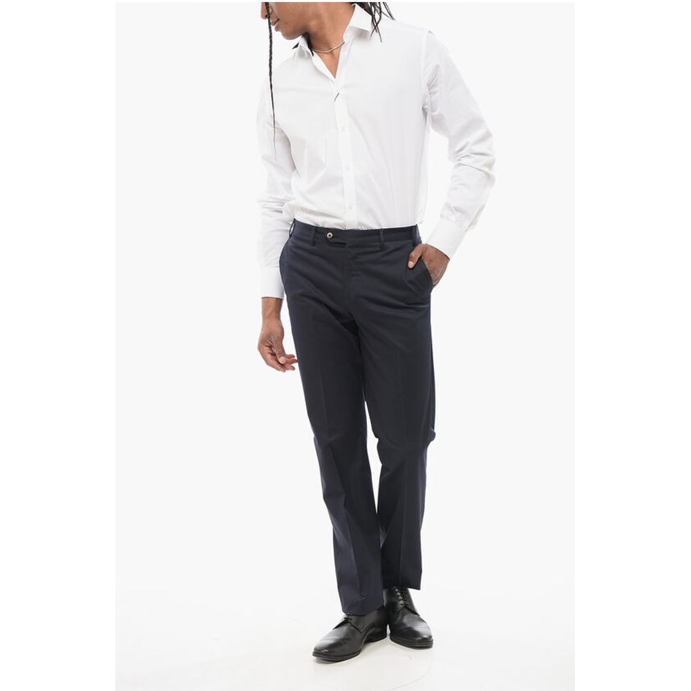Corneliani Stretch Cotton LEADER Pants with Zipped Pockets