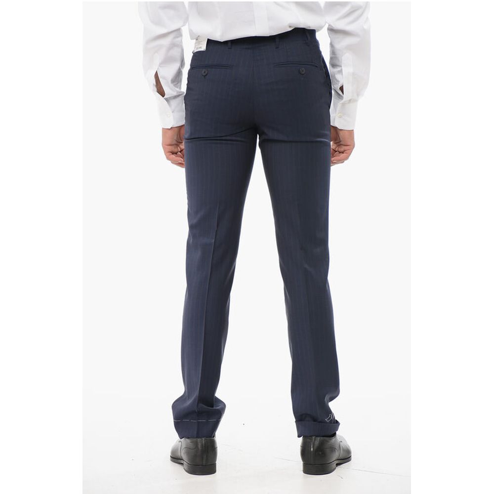 Corneliani Balanced Stripe LEADER Virgin Wool Pants