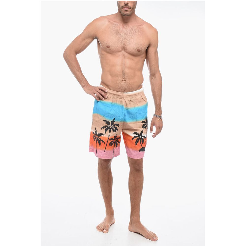 Barrow Gradient Effect Printed Shorts