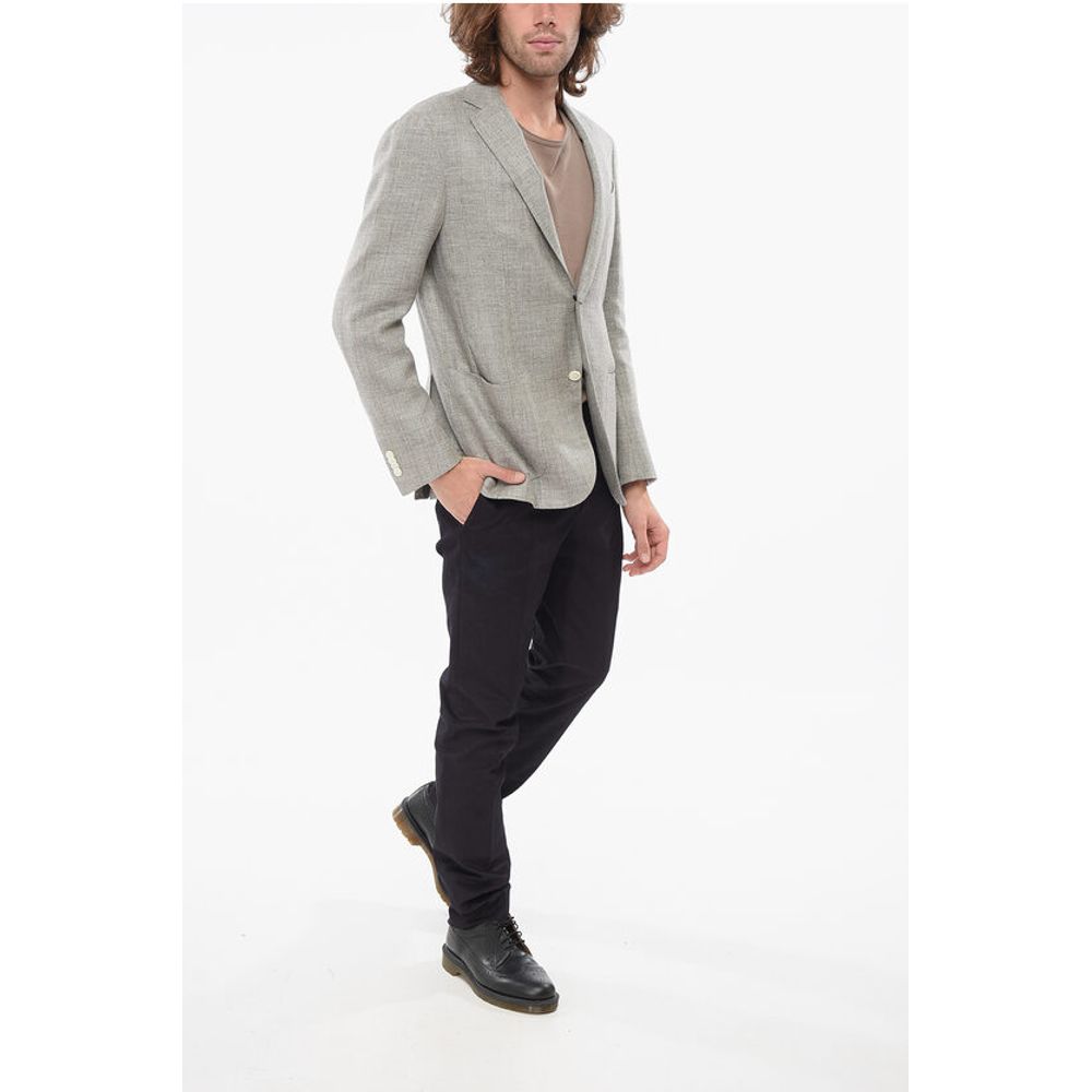 Corneliani Single-breasted GATE Linen Blend Blazer