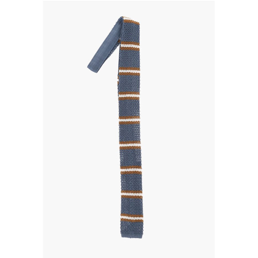 Corneliani Balanced Stripe Knitted Silk Tie