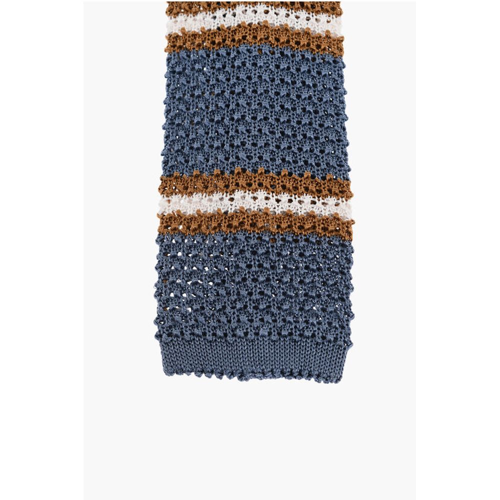 Corneliani Balanced Stripe Knitted Silk Tie