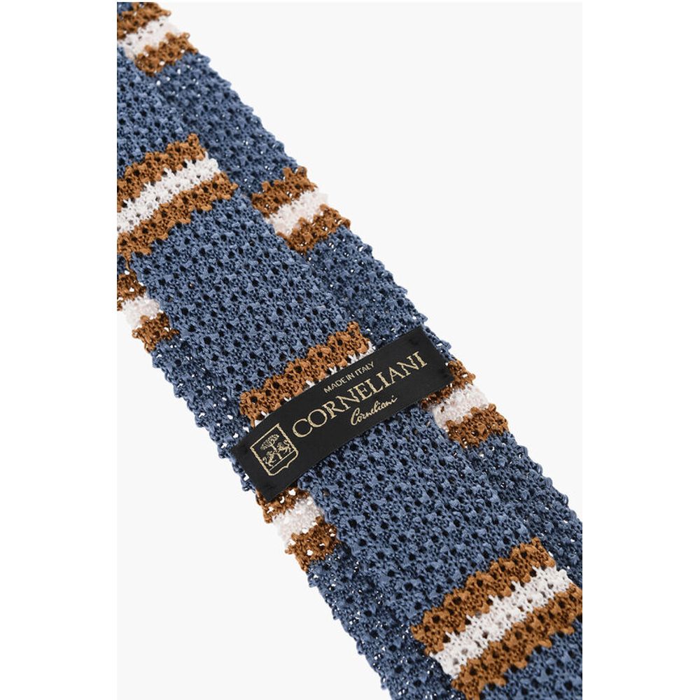 Corneliani Balanced Stripe Knitted Silk Tie