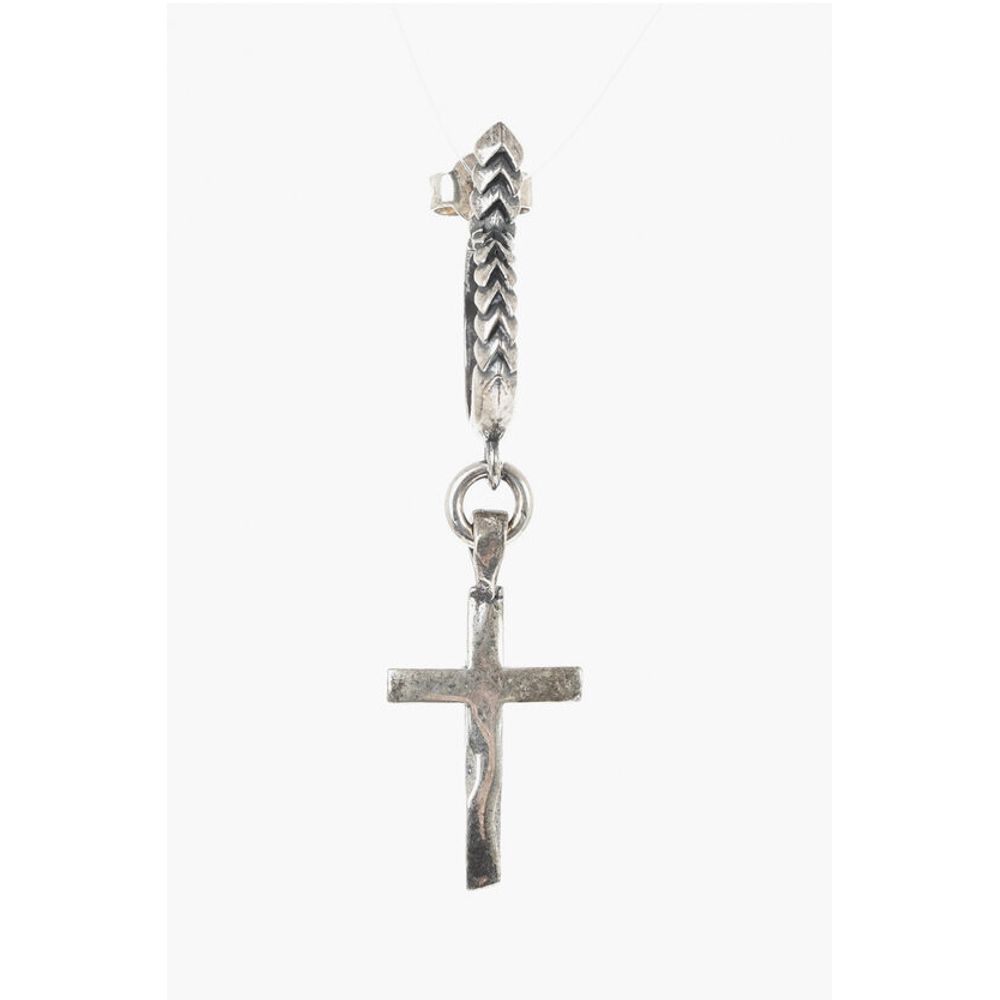Emanuele Bicocchi Silver Single Earrings with Pendant