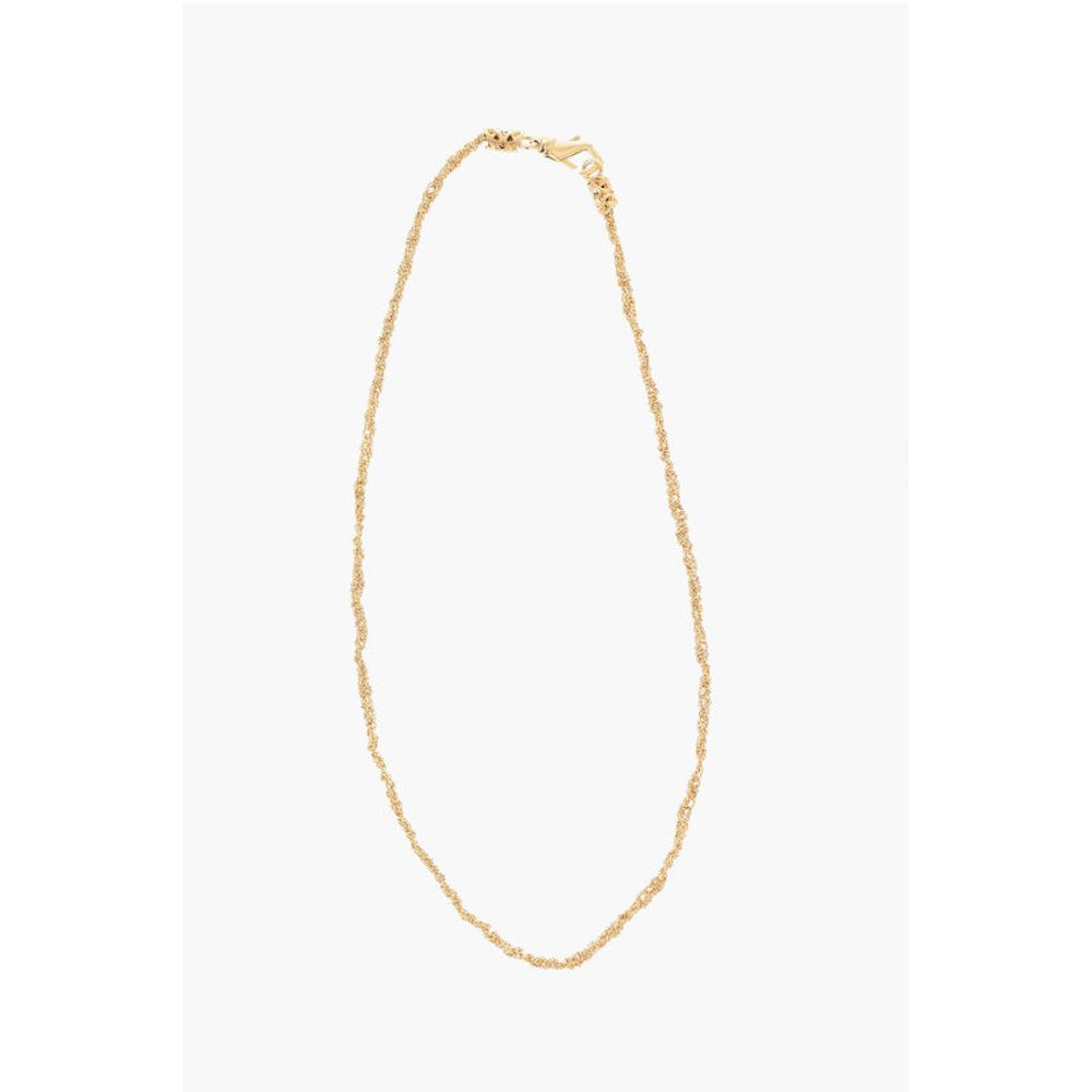 Emanuele Bicocchi Golden Effect Silver Braided Necklace