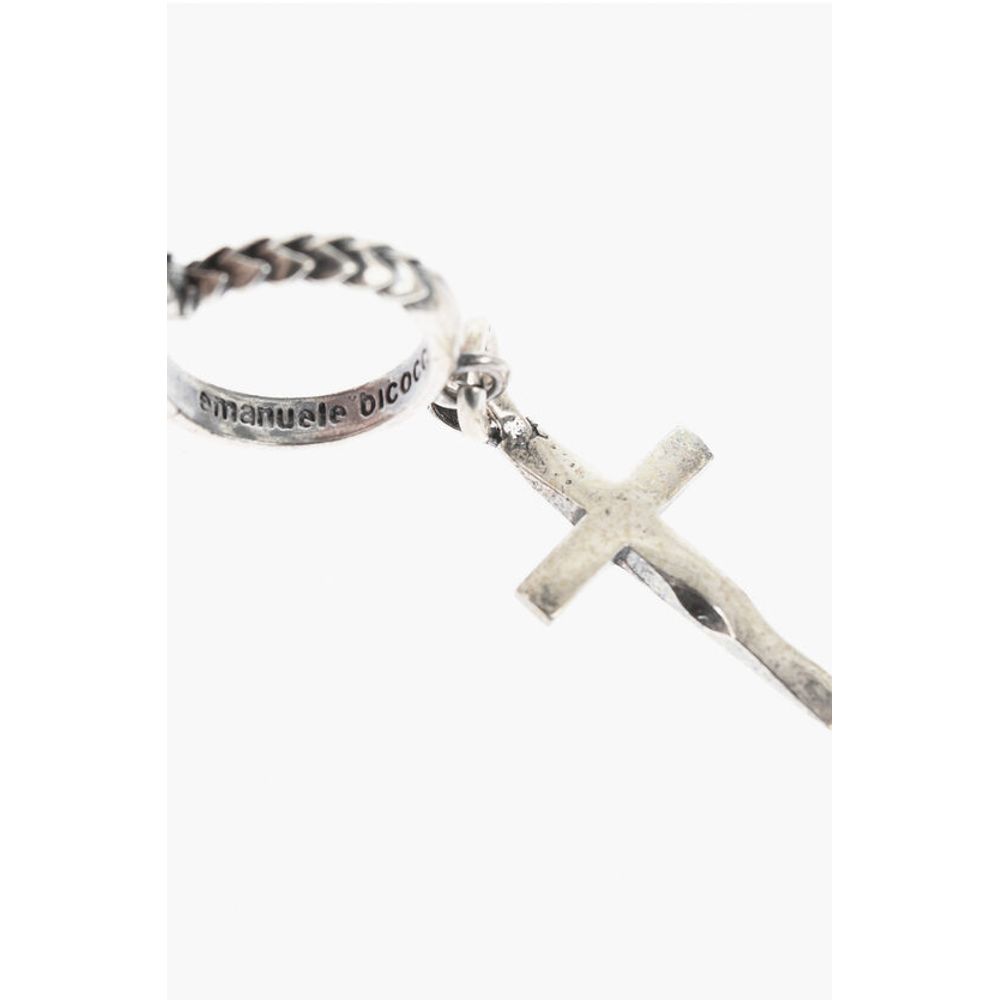 Emanuele Bicocchi Silver Single Earrings with Pendant