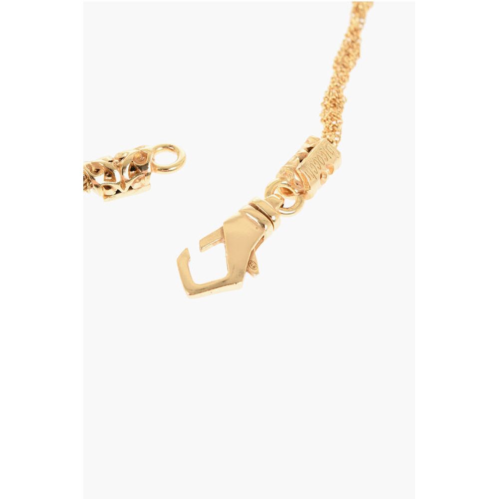 Emanuele Bicocchi Golden Effect Silver Braided Necklace