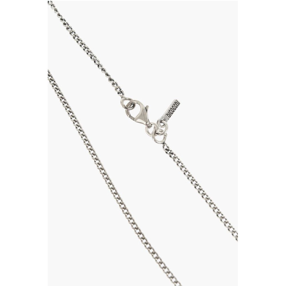 Emanuele Bicocchi Chain Silver Maxi Necklace With Pendant