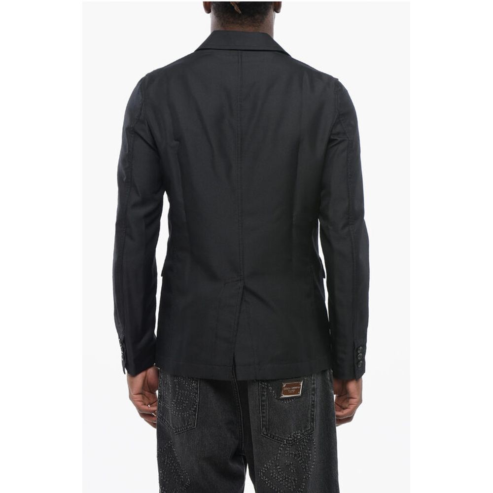 Comme Des Garçons BLACK Slim Fit Blazer with Flap Pockets