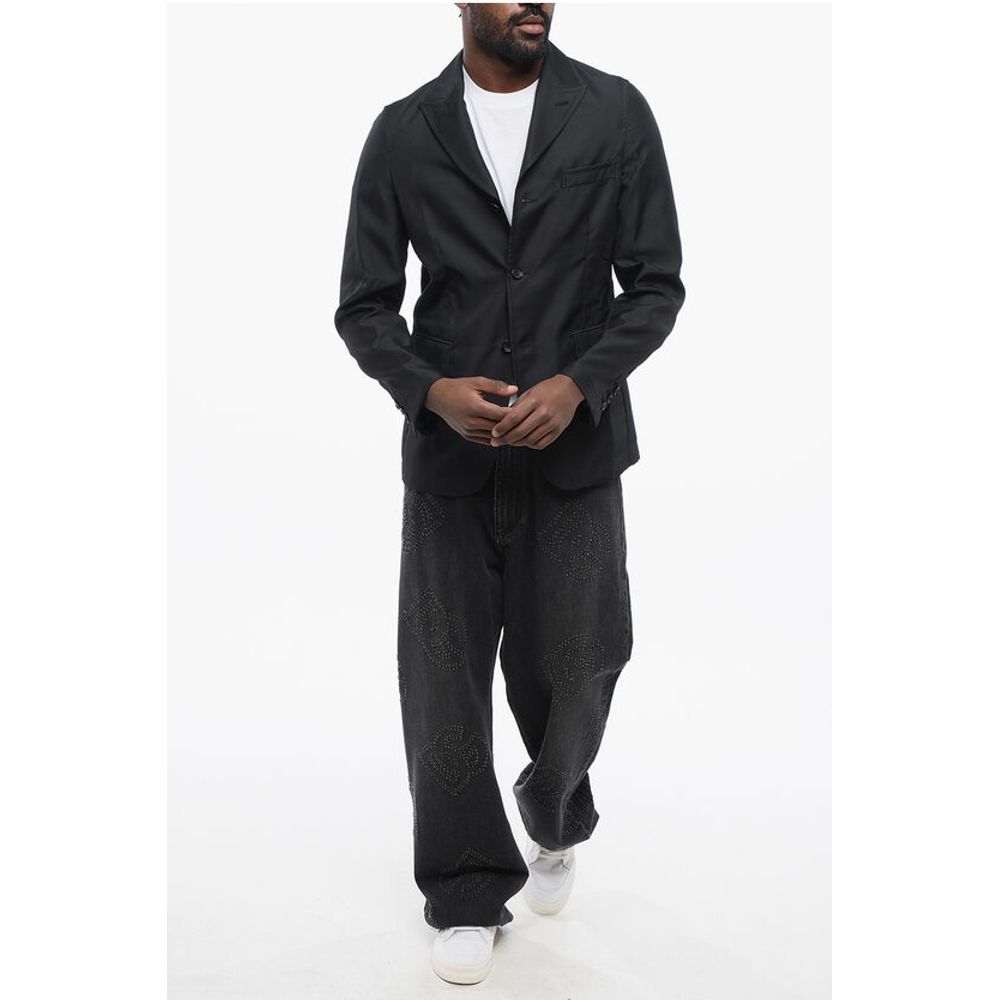 Comme Des Garçons BLACK Slim Fit Blazer with Flap Pockets