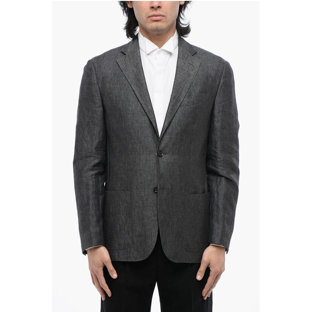 Nino Danieli Chambray Single Breasted Blazer