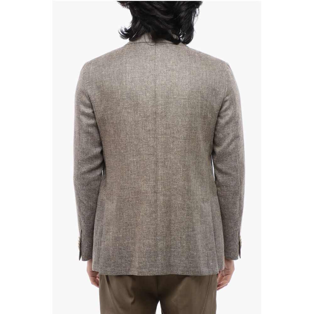 Nino Danieli Linen Blend Blazer with Flap Pockets