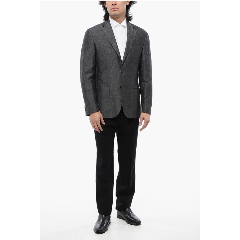 Nino Danieli Chambray Single Breasted Blazer