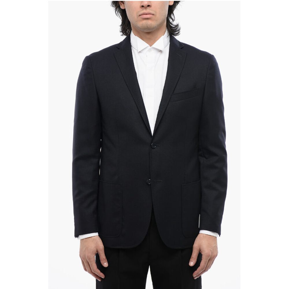 Nino Danieli Half-Lined Virgin Wool Blazer