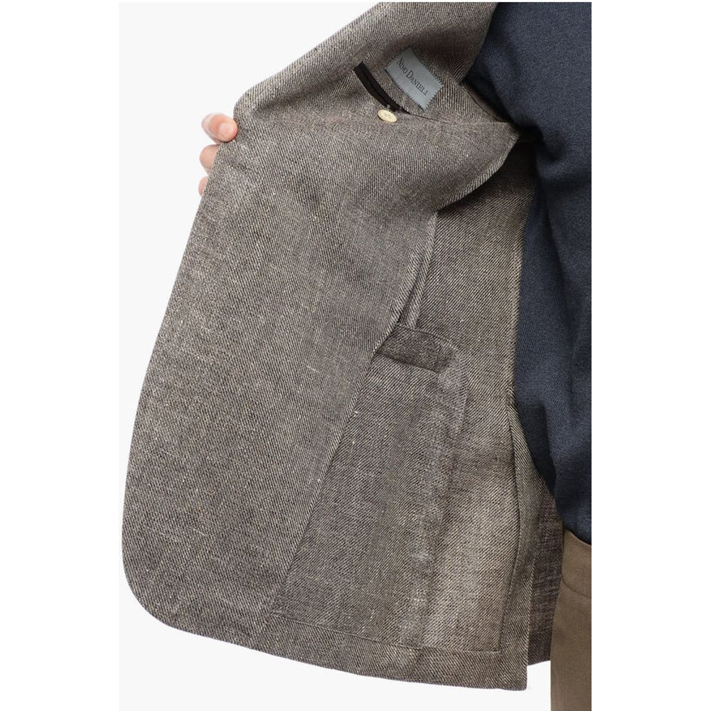 Nino Danieli Linen Blend Blazer with Flap Pockets