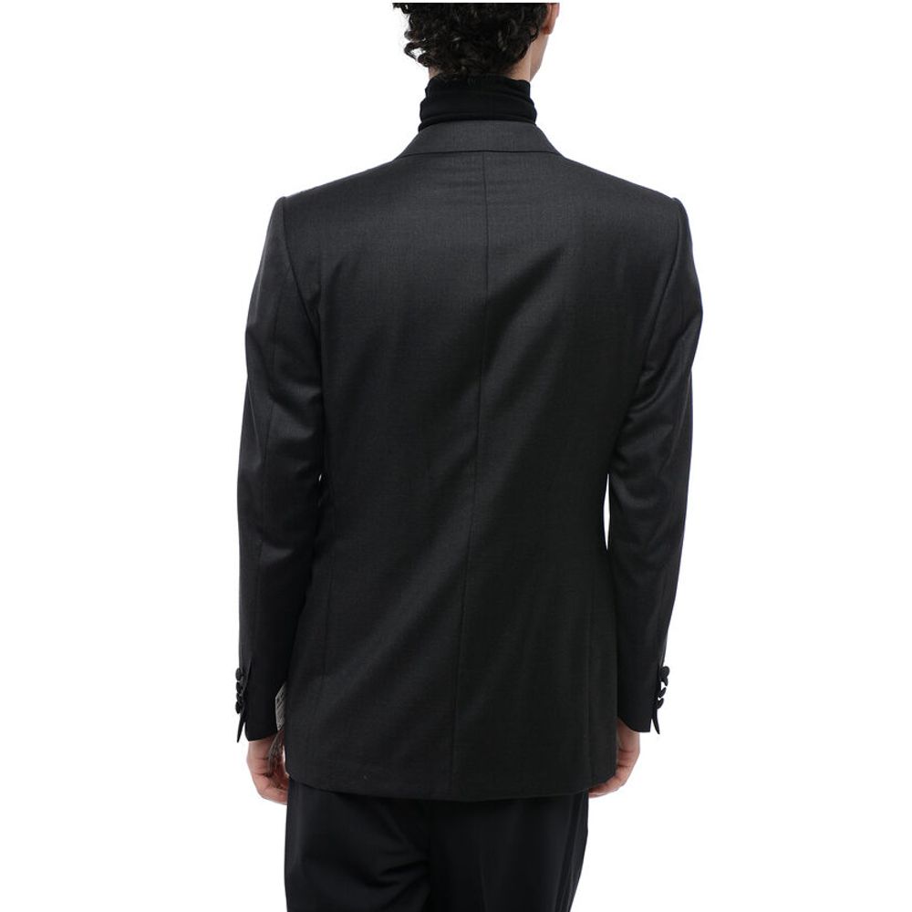 CC Brothers Virgin Wool CERIM.MASTER 1-Button Blazer with Peak Lapel