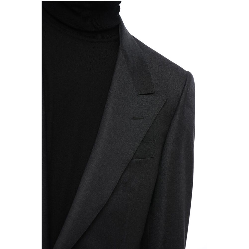 CC Brothers Virgin Wool CERIM.MASTER 1-Button Blazer with Peak Lapel