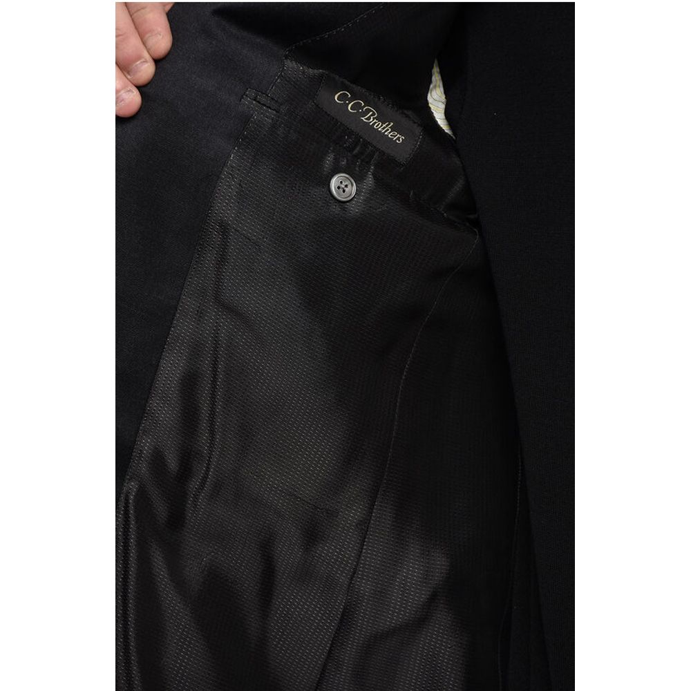 CC Brothers Virgin Wool CERIM.MASTER 1-Button Blazer with Peak Lapel