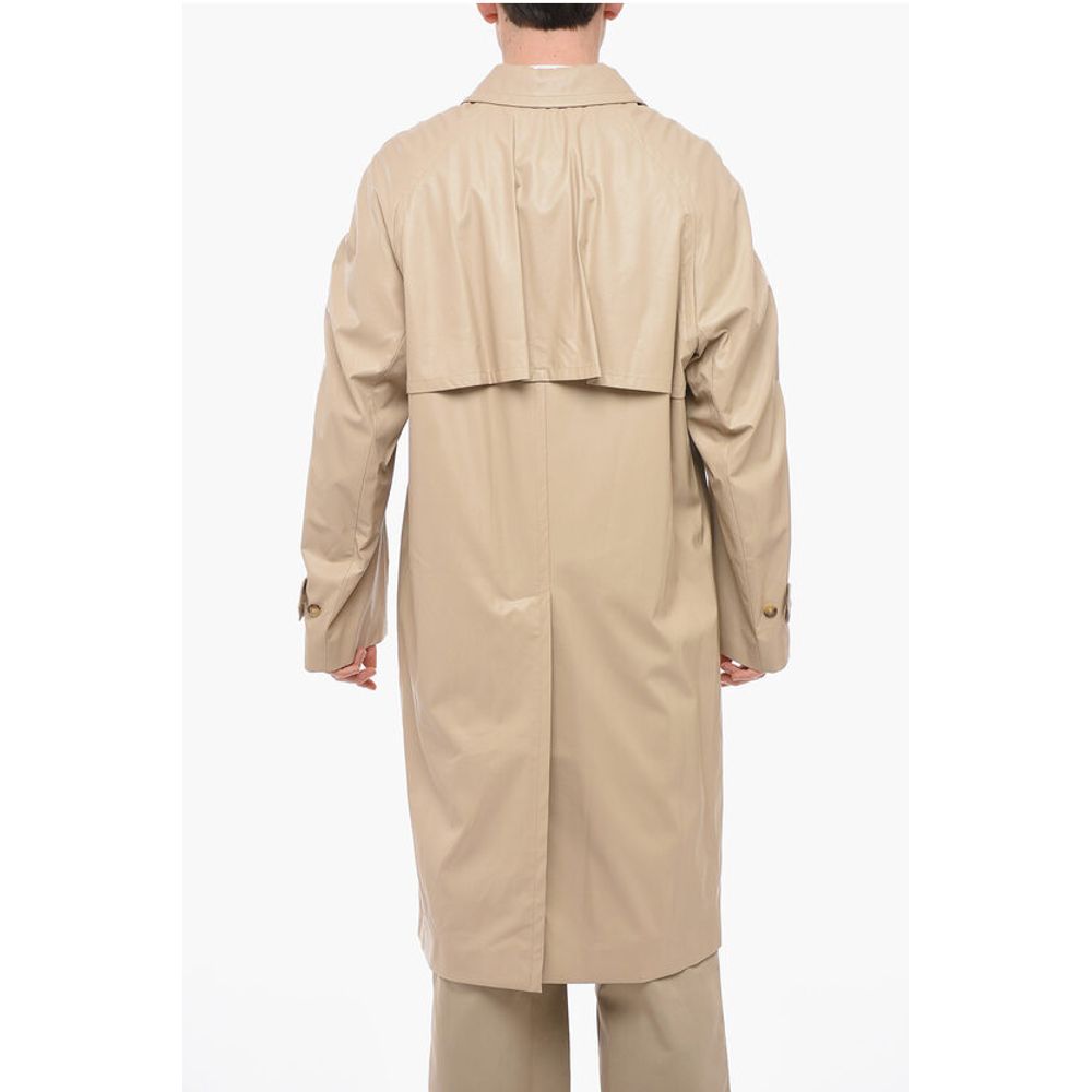 4SDesigns Vegan Leather Trench with Hidden Placket