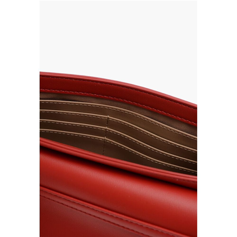 Moschino LOVE Faux Leather Crossbody Bag with Golden Details