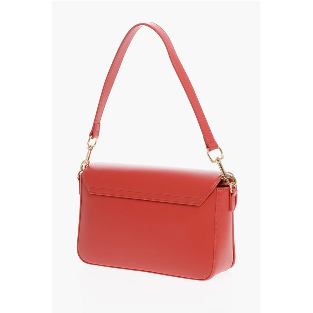 Moschino LOVE Faux Leather Bag with Golden Details and Removable Shou