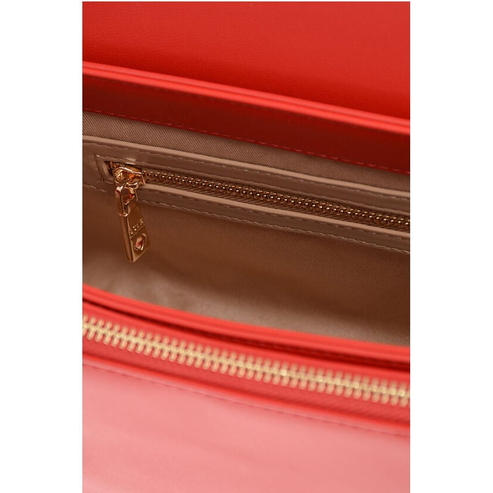 Moschino LOVE Faux Leather Bag with Golden Details and Removable Shou