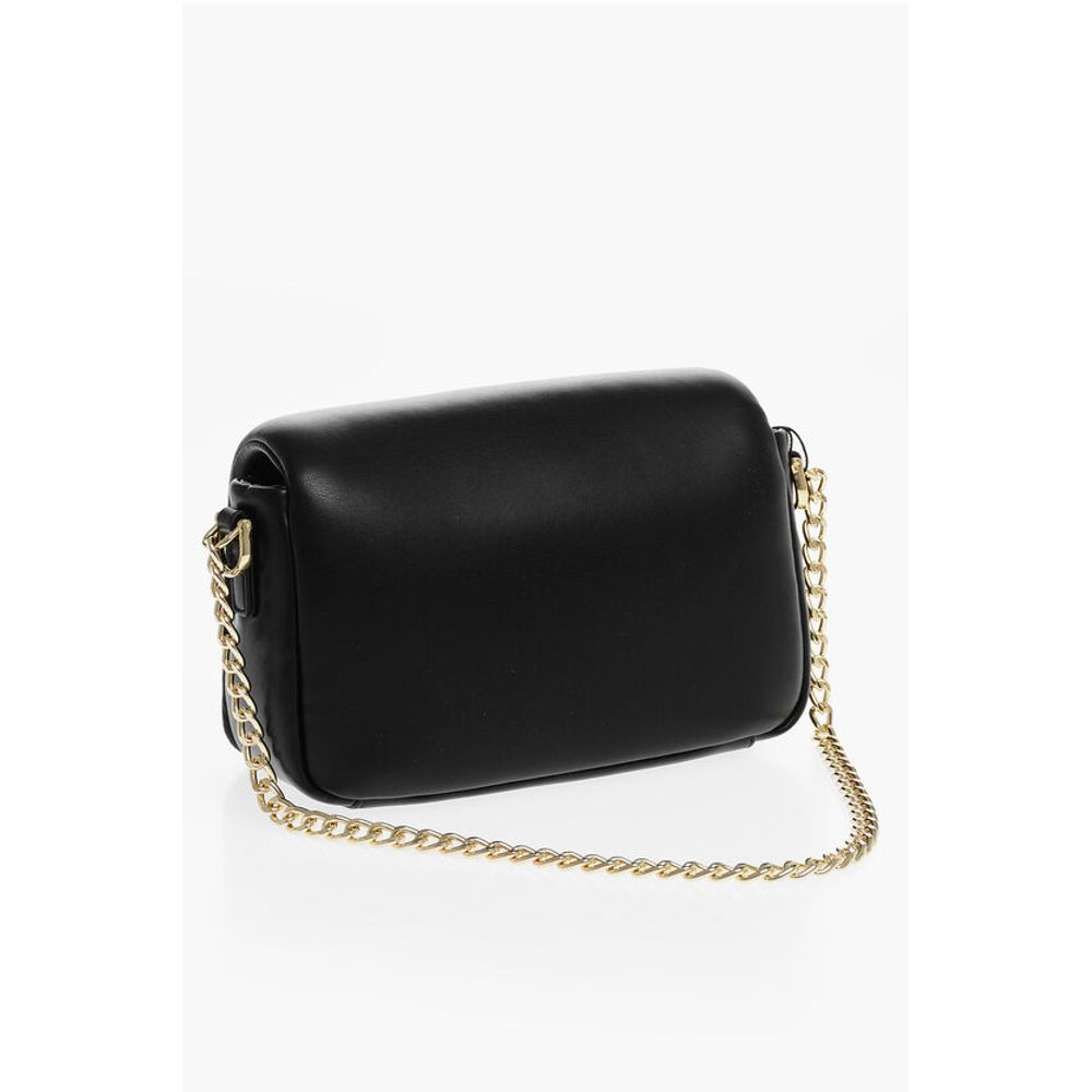 Moschino LOVE Faux Leather Crossbody Bag with Golden Chain