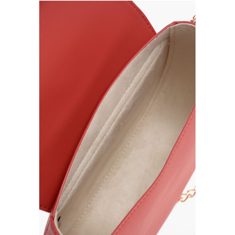 Moschino LOVE Faux Leather Crossbody Bag with Golden Details
