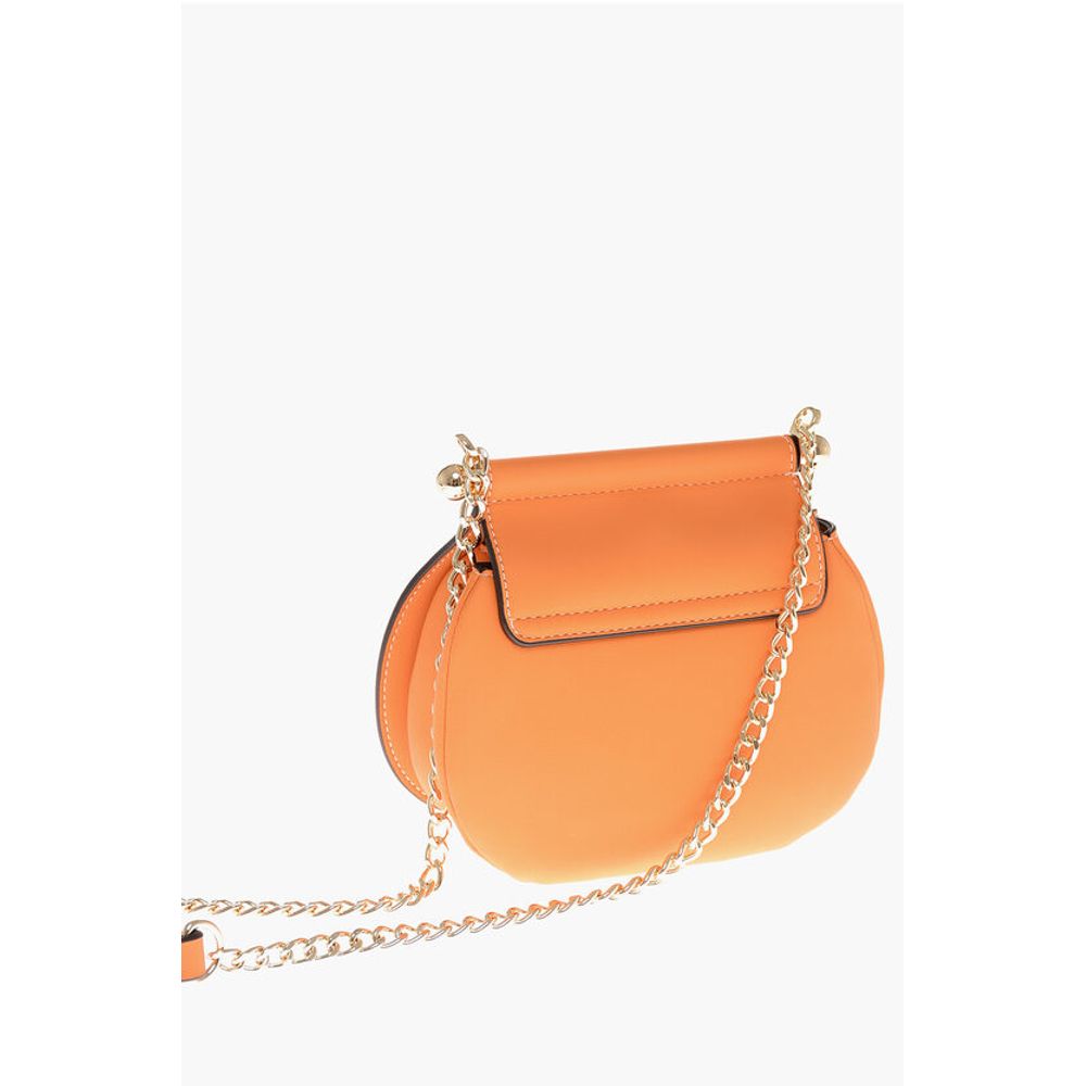 Moschino LOVE Faux Leather Bag with Chain Shoulder Strap and Golden L