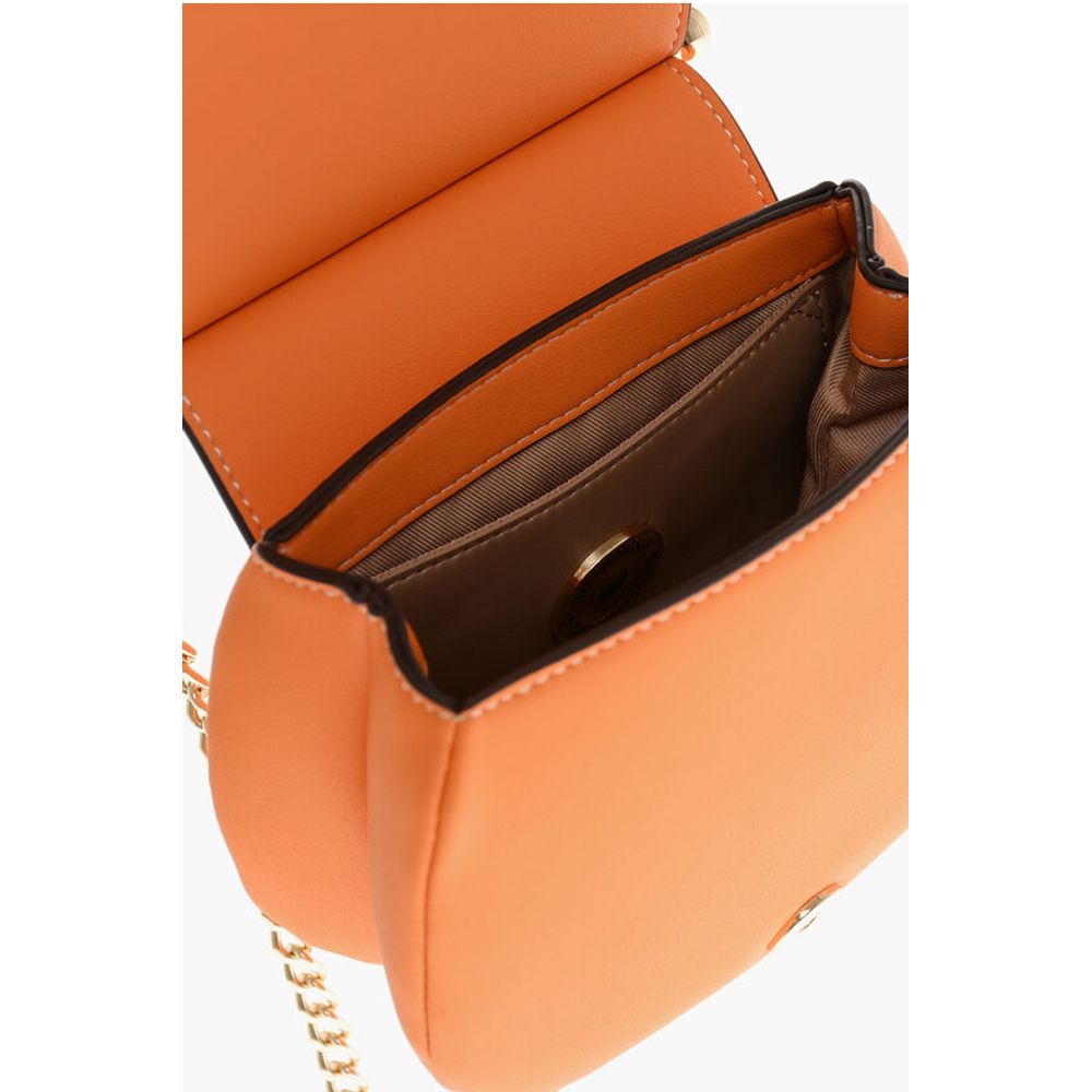 Moschino LOVE Faux Leather Bag with Chain Shoulder Strap and Golden L