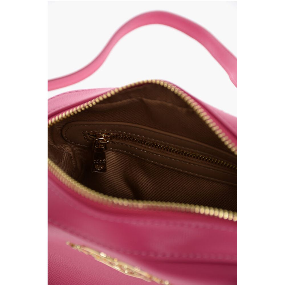 Moschino LOVE Faux Leather Crossbody Bag with Golden Details