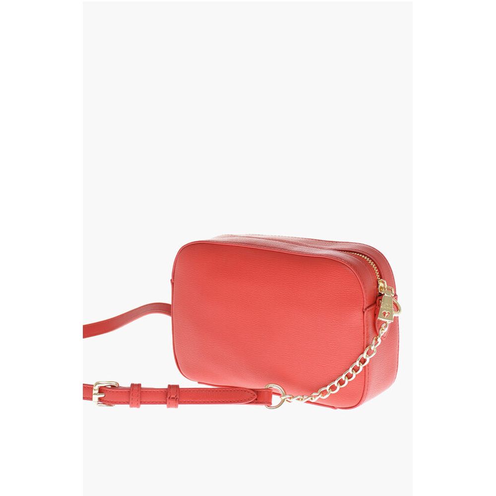 Moschino LOVE Faux Leather Crossbody Bag with Mini Heart-Shaped Pouch