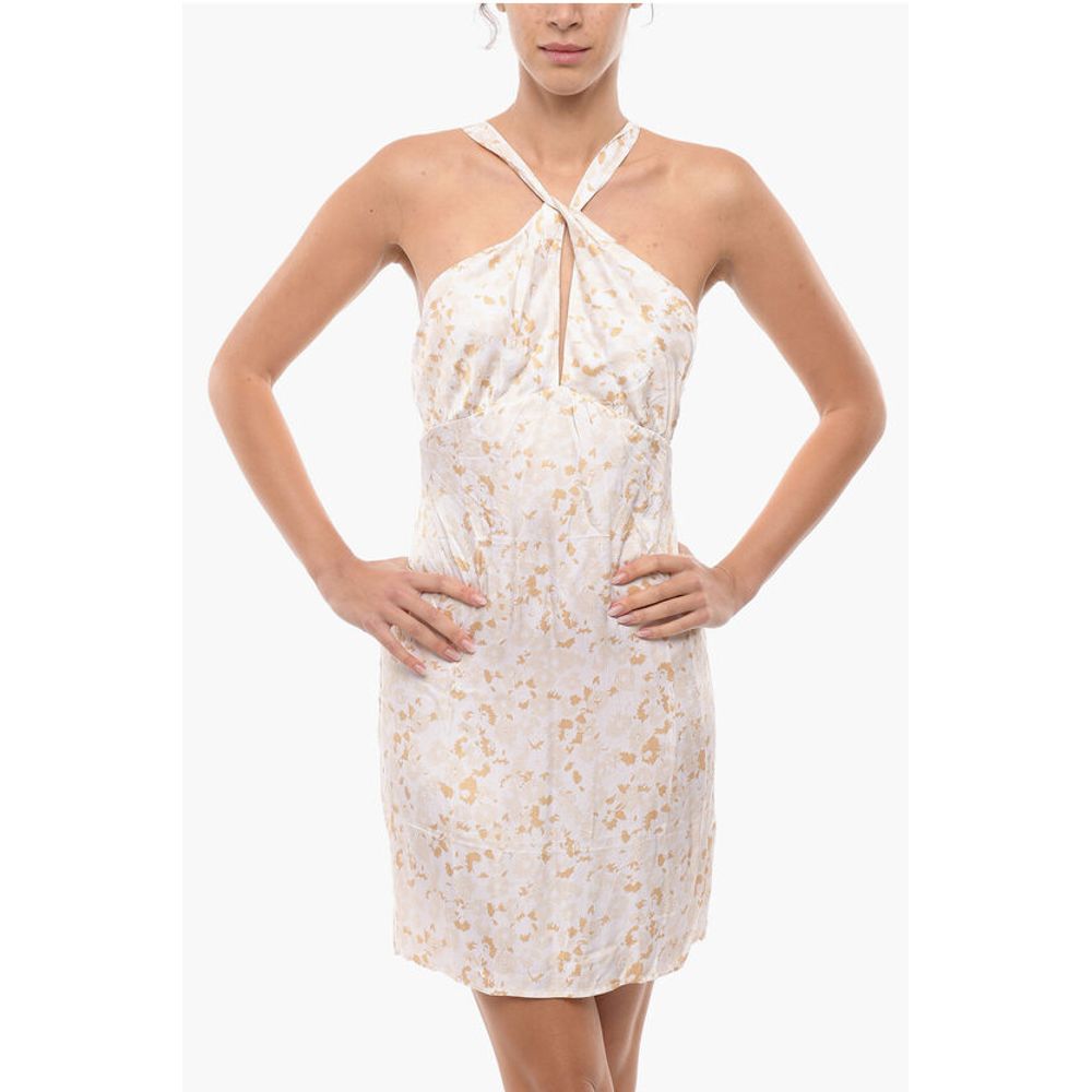 Samsoe Samsoe Textured LINE Bodycon Mini Dress with Satin Finish