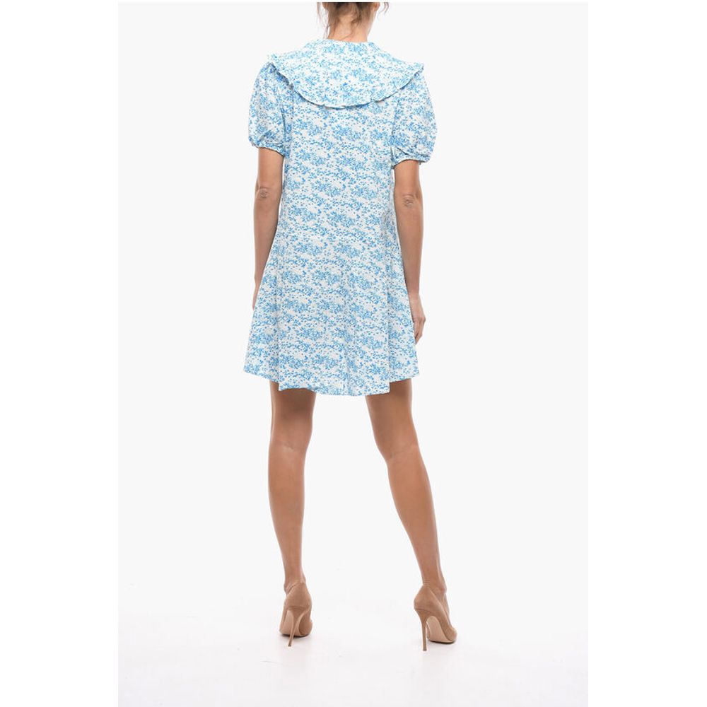 Samsoe Samsoe Floral-Motif JYTTA Minidress With Decorative Ruffle Collar