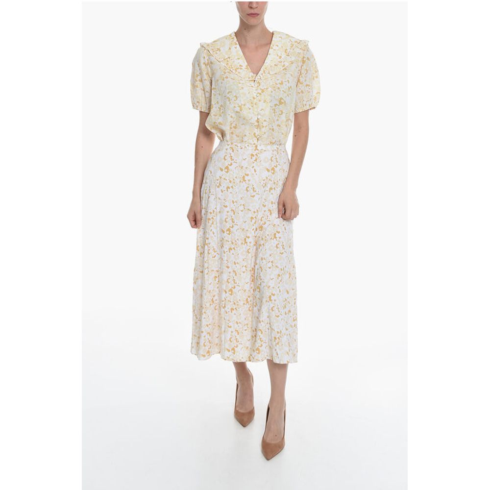Samsoe Samsoe Floral-Printed ANDINA Flared Maxi Skirt