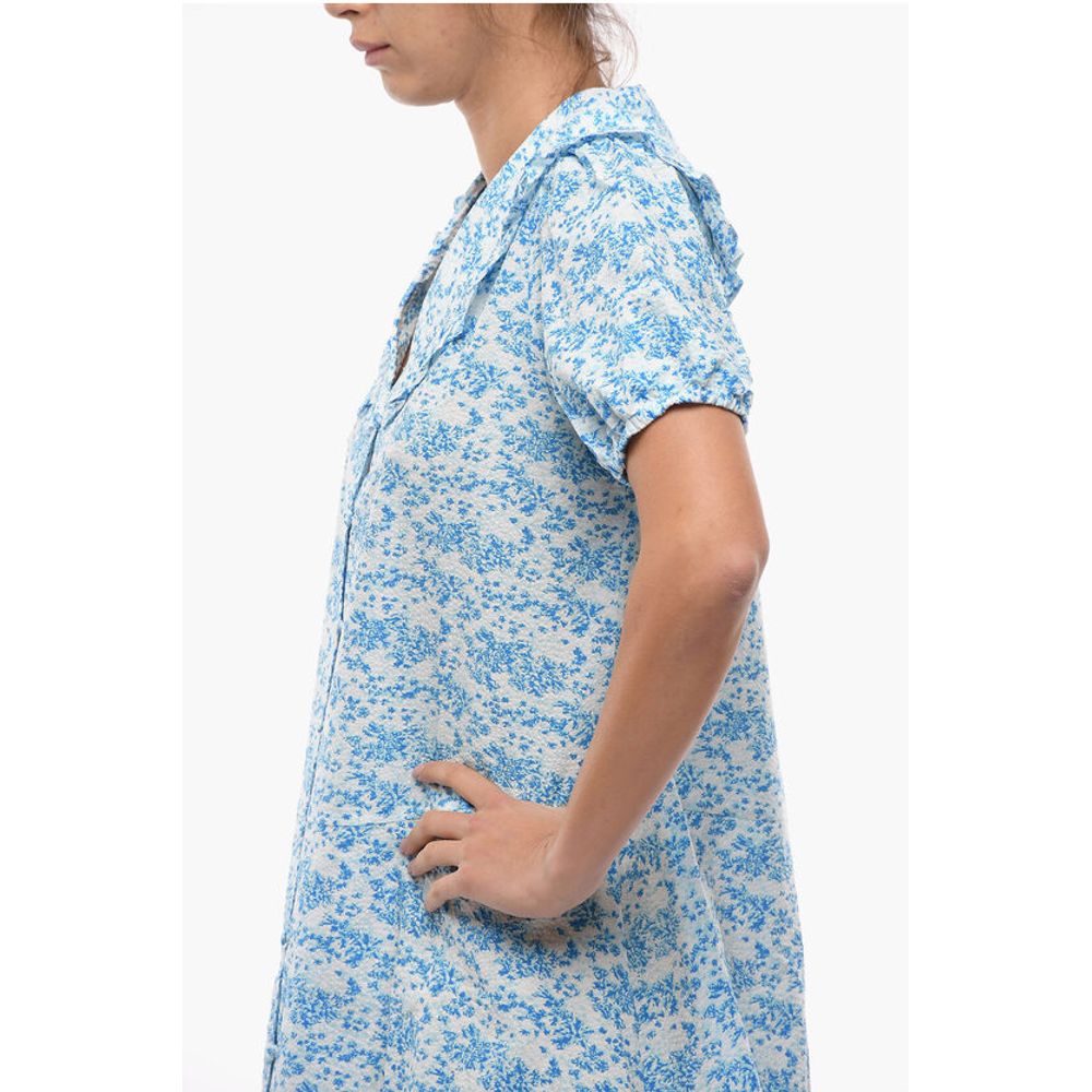 Samsoe Samsoe Floral-Motif JYTTA Minidress With Decorative Ruffle Collar