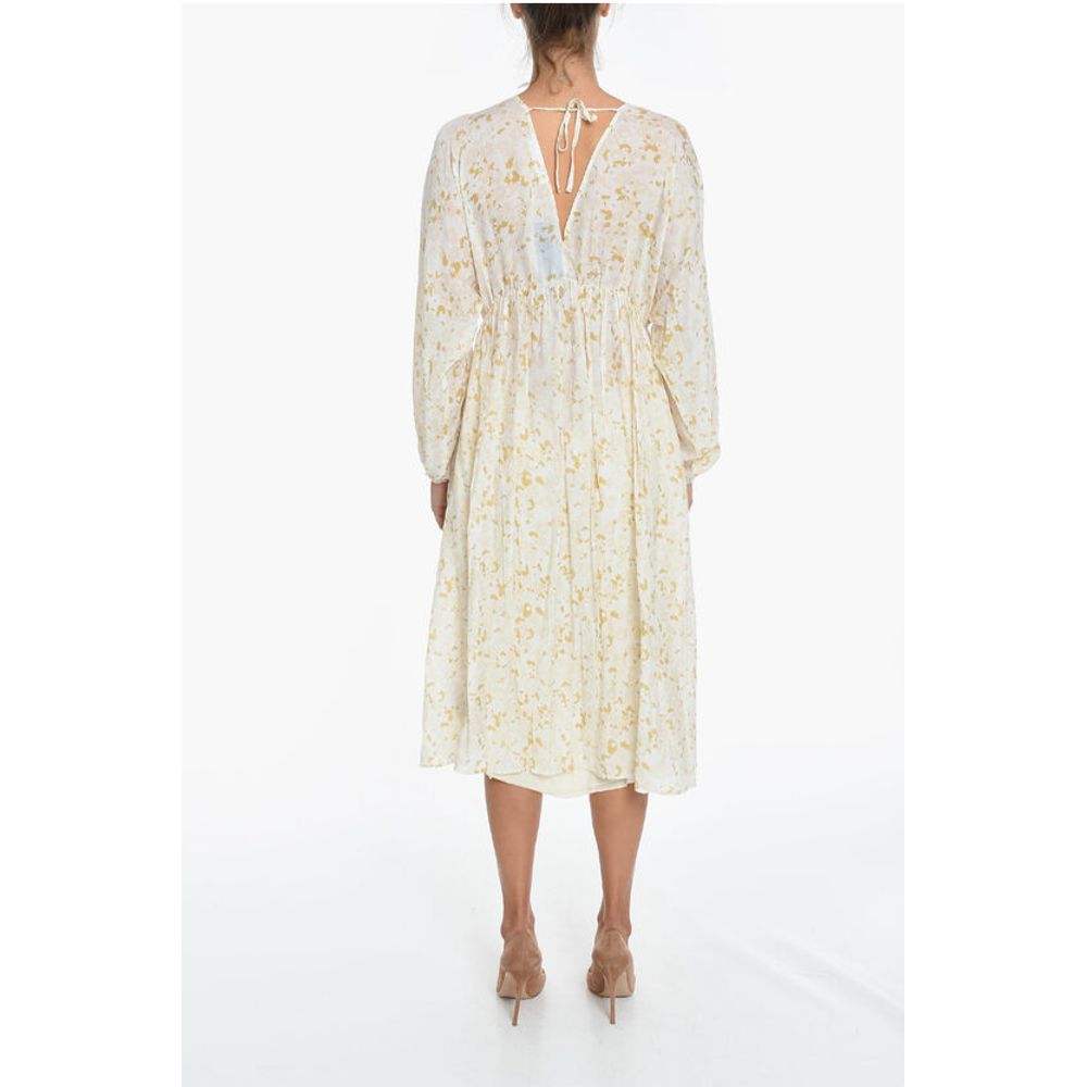 Samsoe Samsoe Flared GERTRUD Empire Maxi Dress with Puff Sleeve