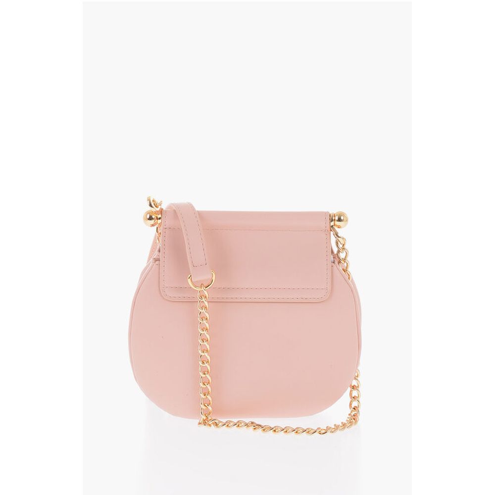 Moschino LOVE Faux Leather Crossbody Bag with Turn Lock Closure