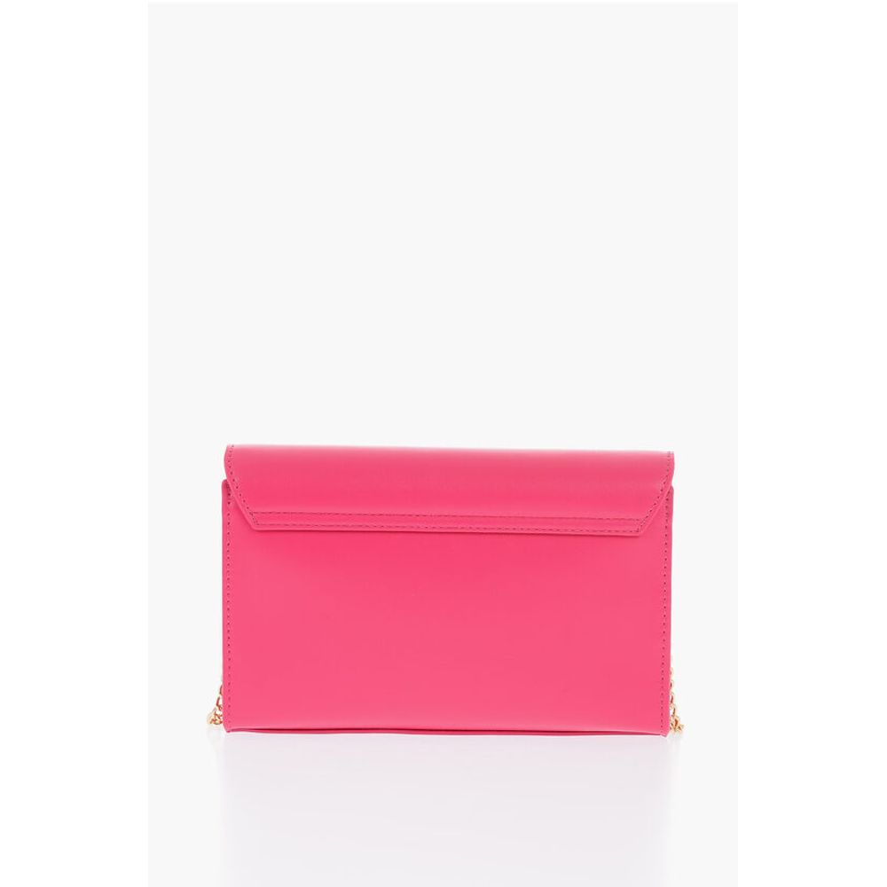 Moschino LOVE Faux Leather Crossbody Bag with Metal Golden Logo