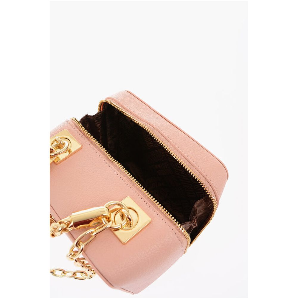 Moschino LOVE Faux Leather Bag with Chain Shoulder Strap