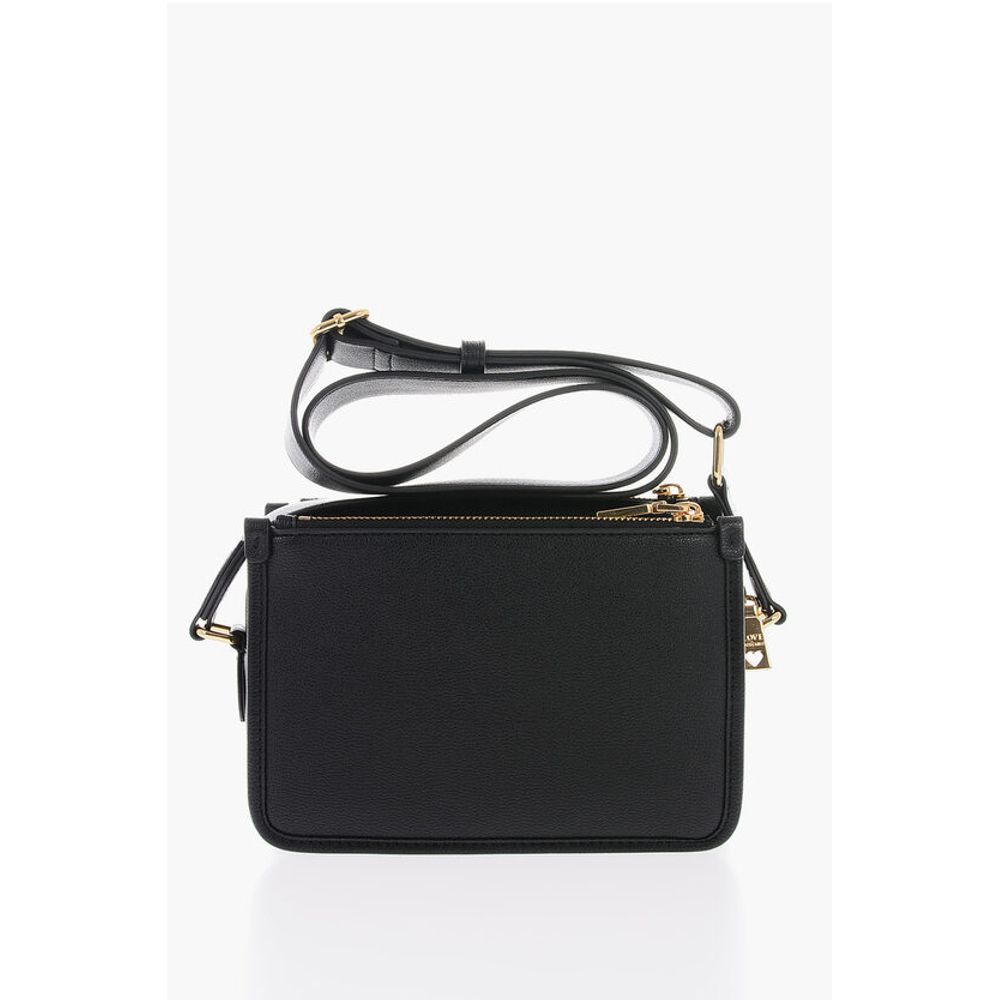 Moschino LOVE Faux Leather Crossbody Bag with Golden Logo