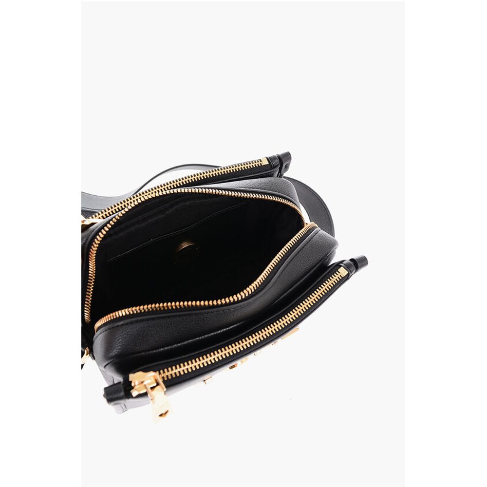 Moschino LOVE Faux Leather Crossbody Bag with Golden Logo