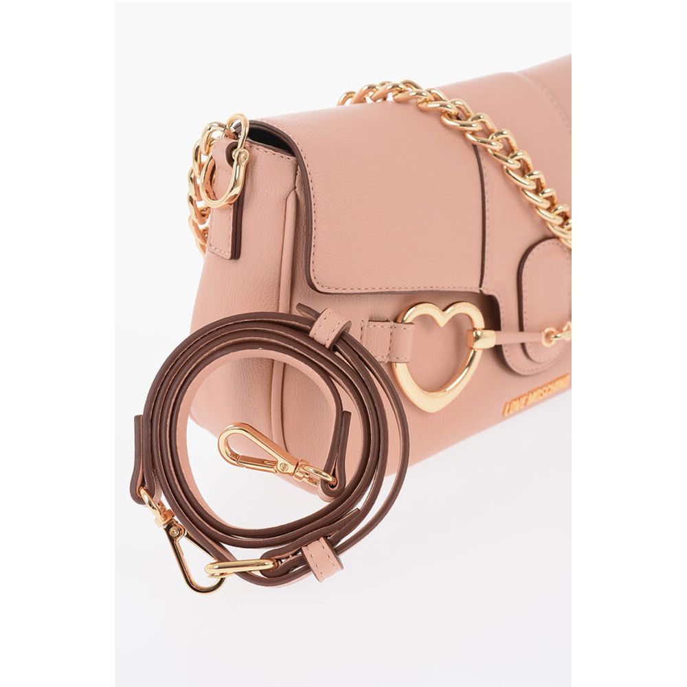 Moschino LOVE Faux Leather BIG HEARTBIT Shoulder Bag