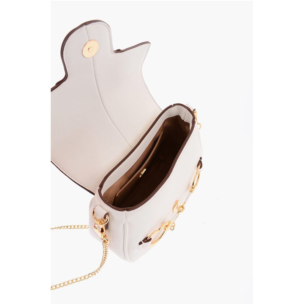 Moschino LOVE Faux Leather BIG HEARTBIT Crossbody Bag with Golden Cla