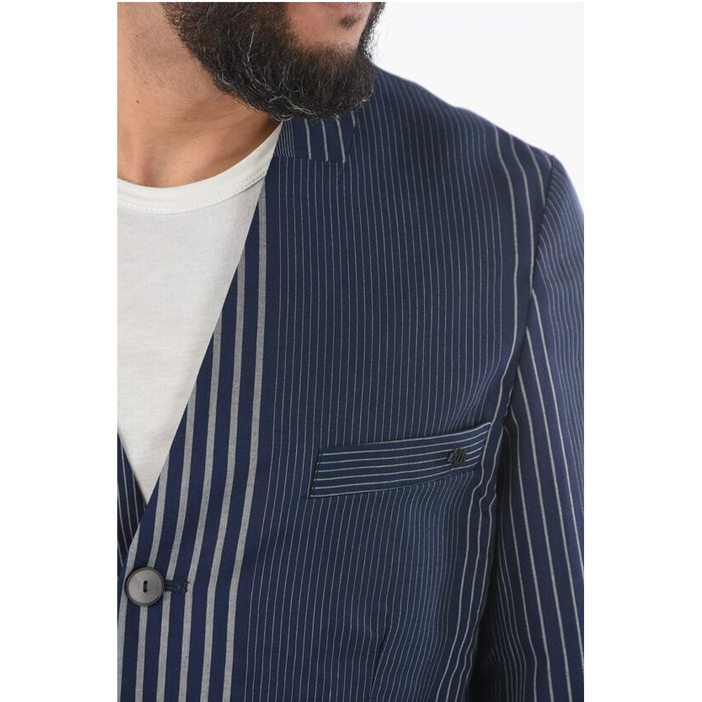 Ixos Striped Center Split V-Neck FALERIO 2-Buttons Blazer